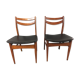 Pair of exotic wooden scandinavian chairs
