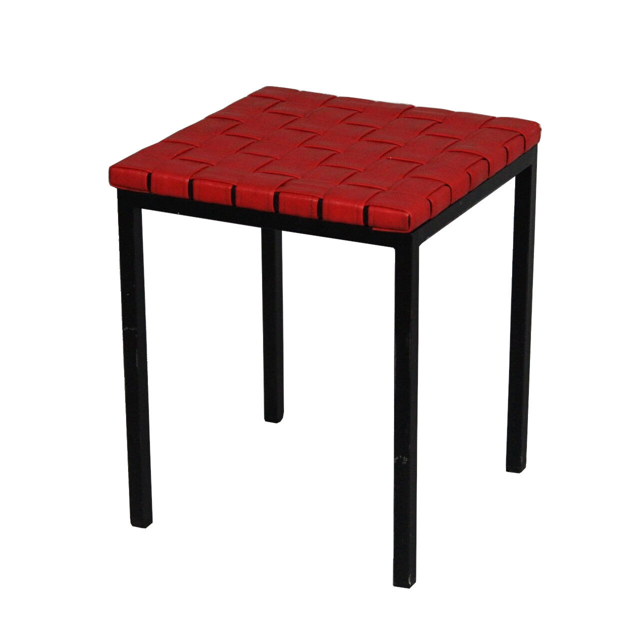 1970s Metal and Vinyl Stool by Asko, Finland