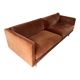 Orange velvet sofa