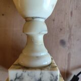 Alabaster lamp base - white stone lamp
