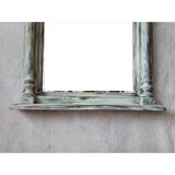 Console and white patinated mirror