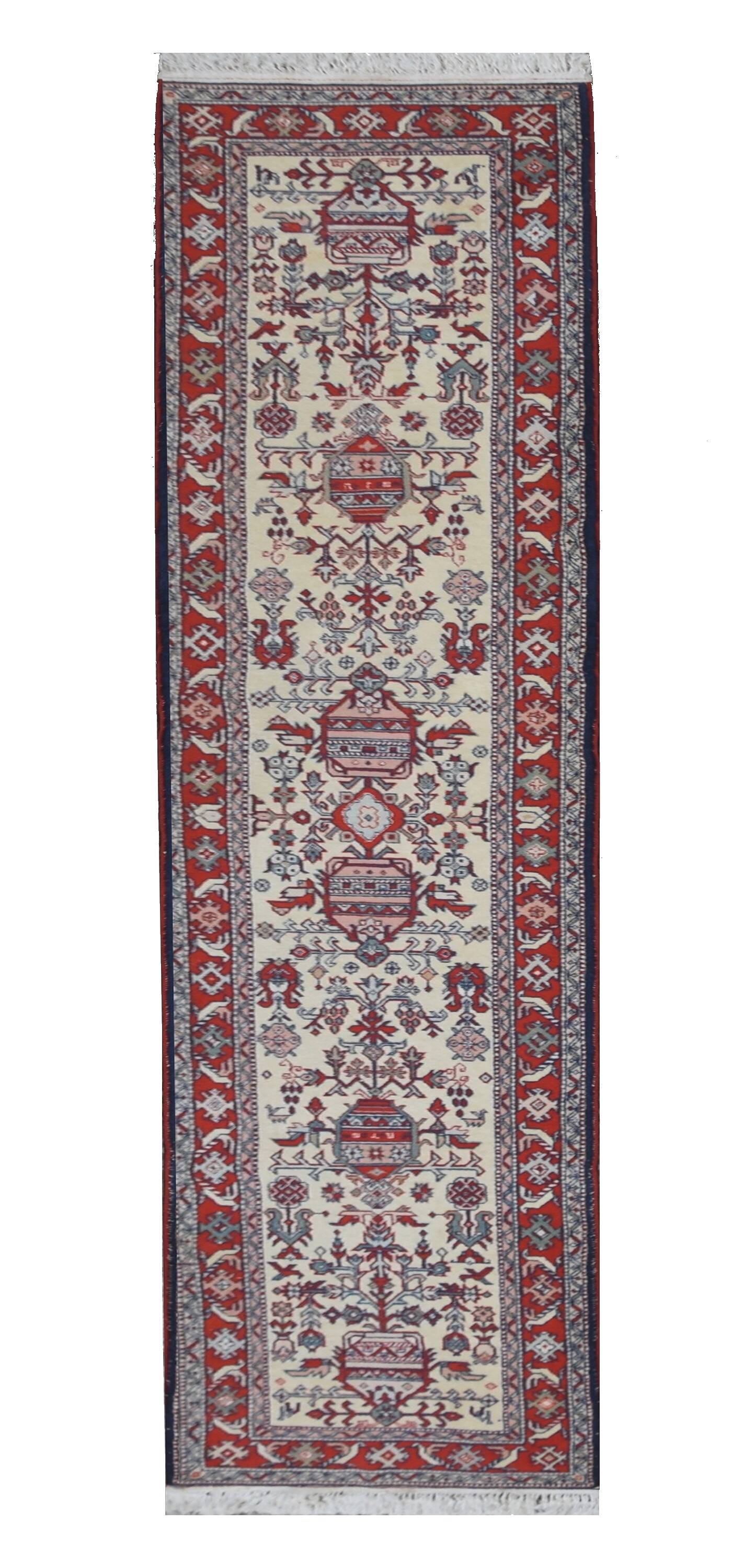 Tapis d'Orient Caucase Kazak Urss : 0.80 X 3.50 Mètres
