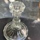 Set of 3 glass and crystal candle holders, Arques crystal, vintage