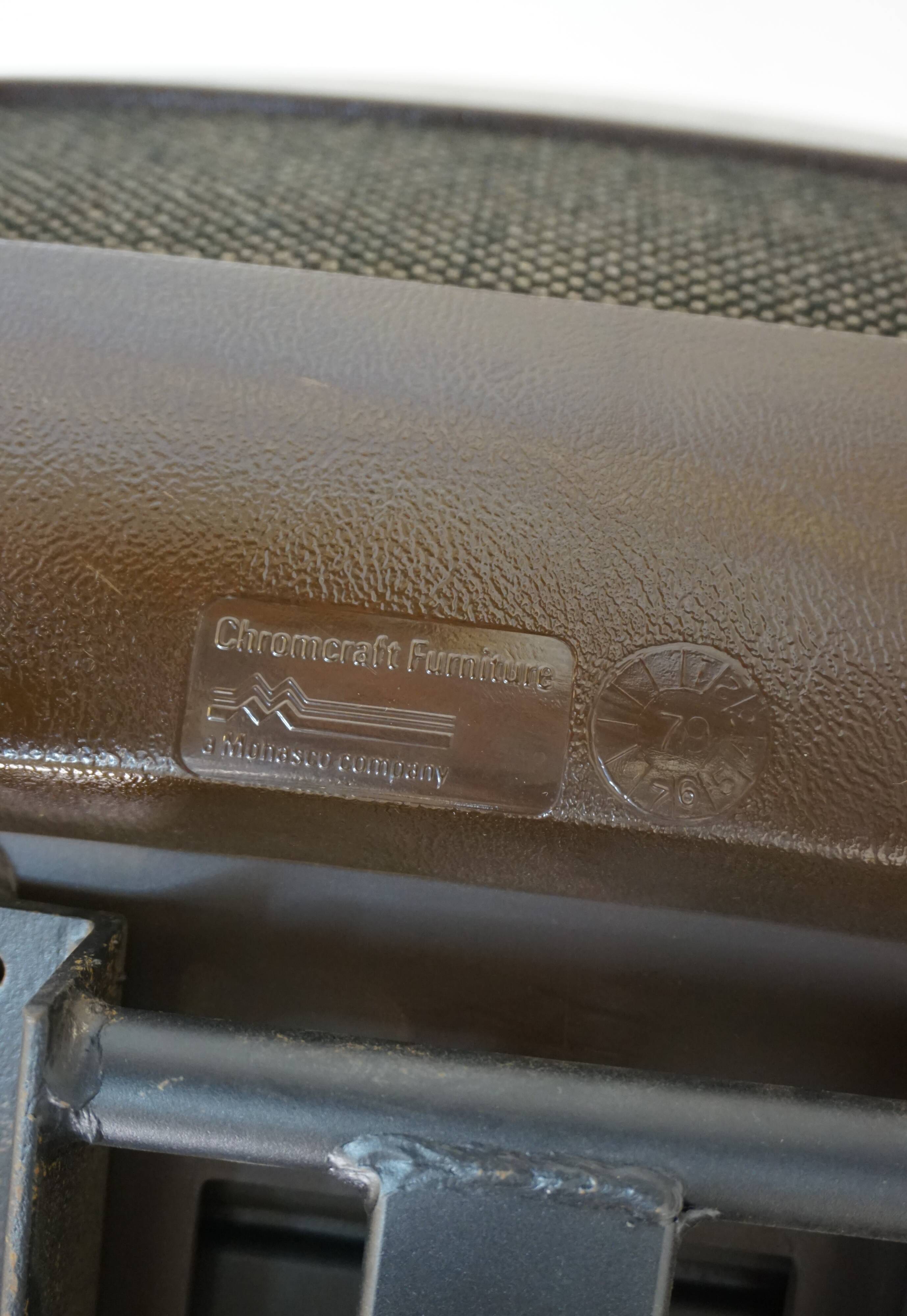 Set of 5 Chromcraft office armchairs