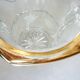 Champagne bucket in cut, engraved, thick crystal, signed "cristal de Lorraine"