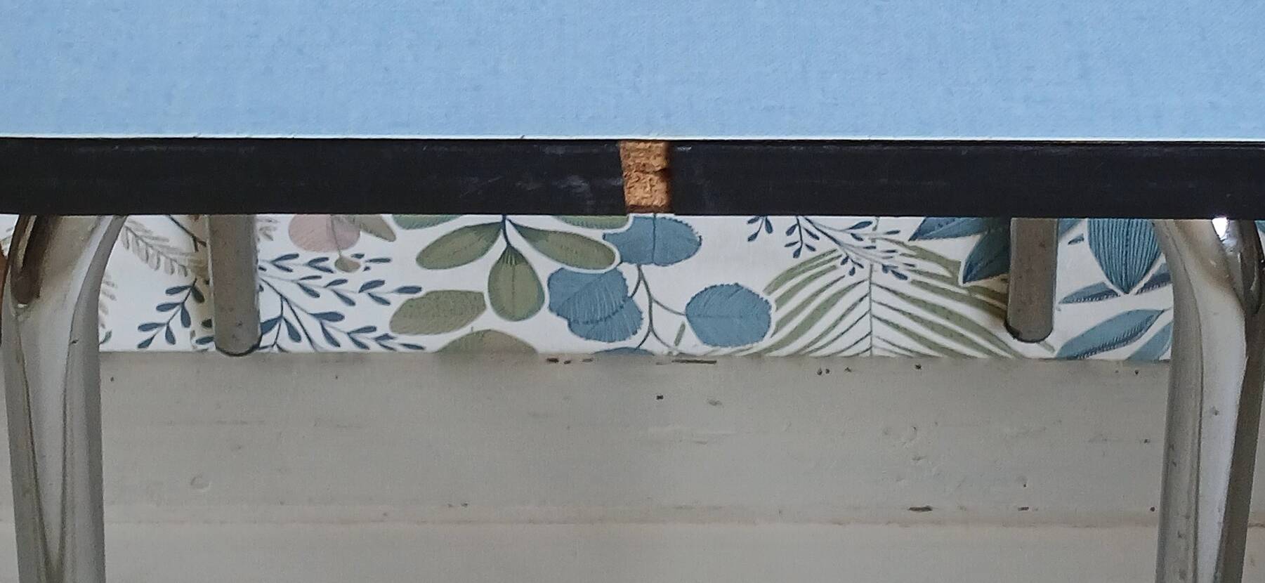 Formica blue & chrome stool 1960