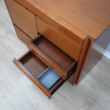 1970s Italian walnut Angelo Mangiarotti 4D series cabinet bar