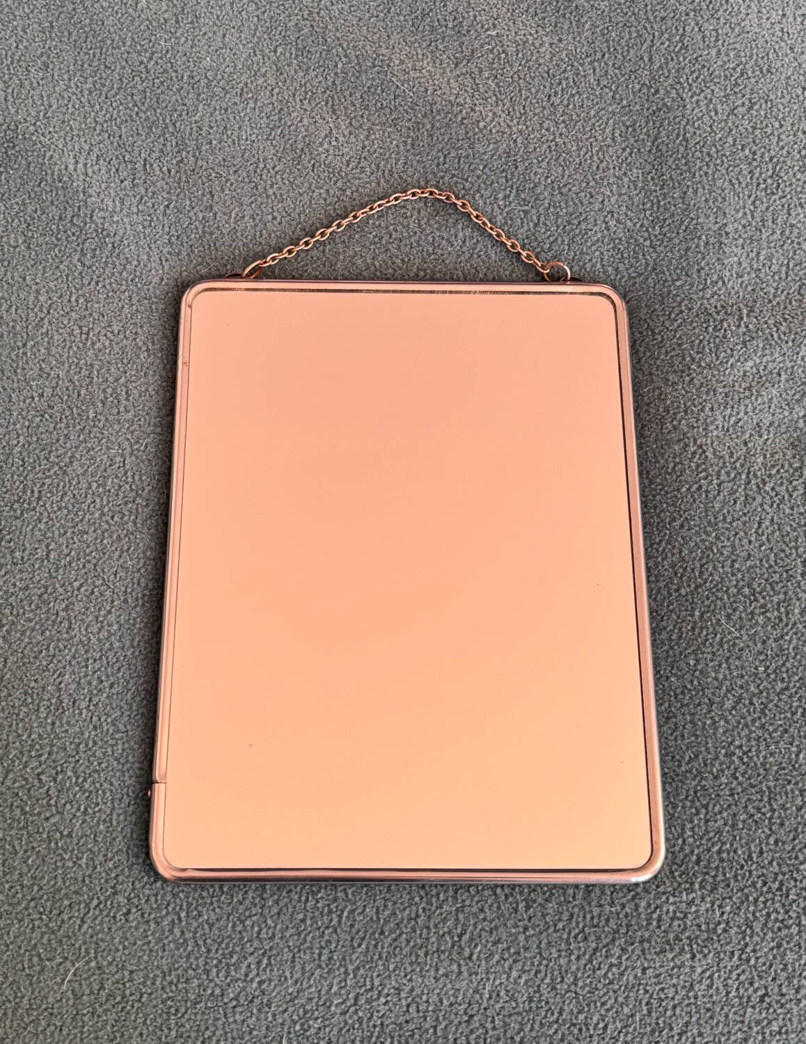 Antique rectangular barber mirror