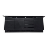 Post-Modern High-Gloss Black Sideboard – A Statement in Design