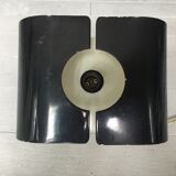 Applique en métal laqué noir, Stilux, 1970