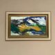 Original Swedish Oil on Cardboard – "Mountains" by Svendolf Carlsson – Signed – Vintage and Framed – 70 × 45 cm (27.6" × 17.7")