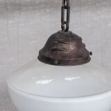 Two tone mid-century french pendant light