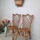 Pair of rattan chairs by Louis Sognot