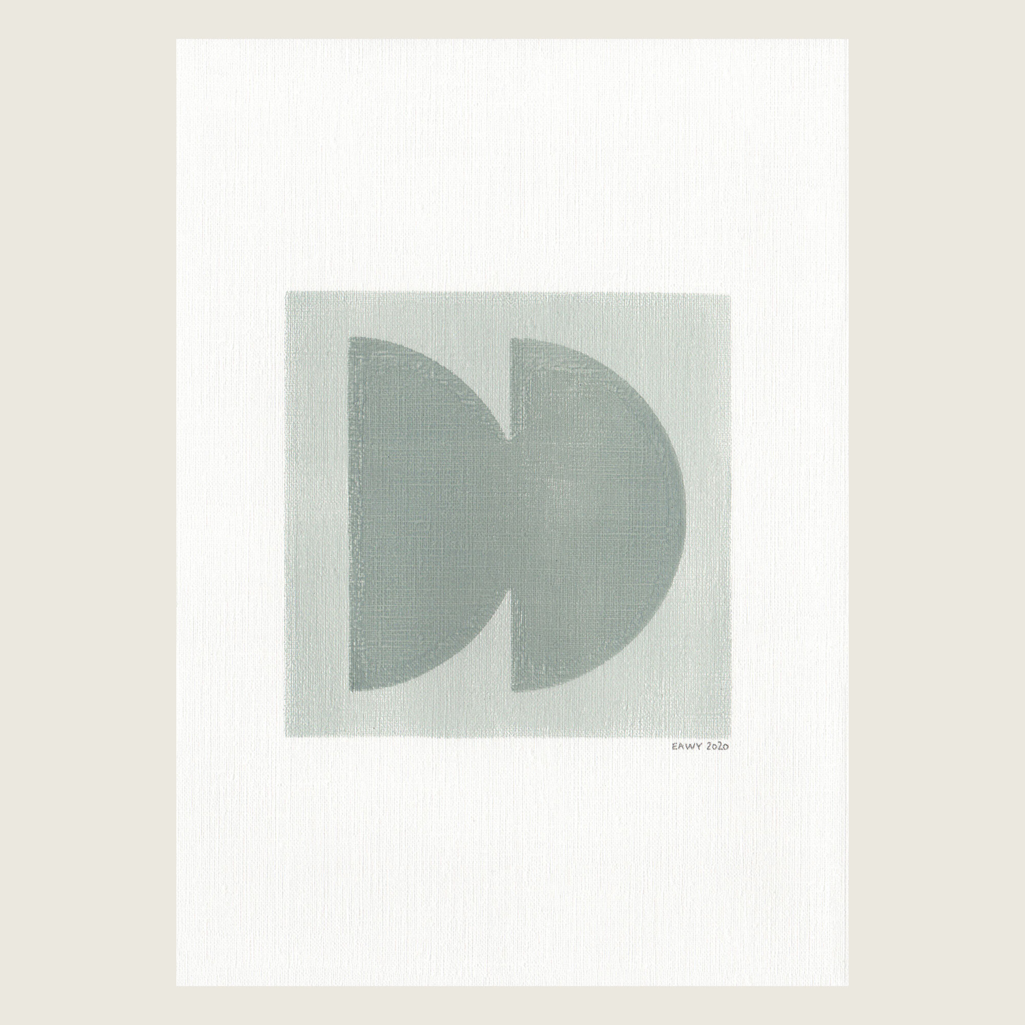 Painting on dated and signed paper without frame M168