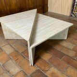 Travertine coffee table