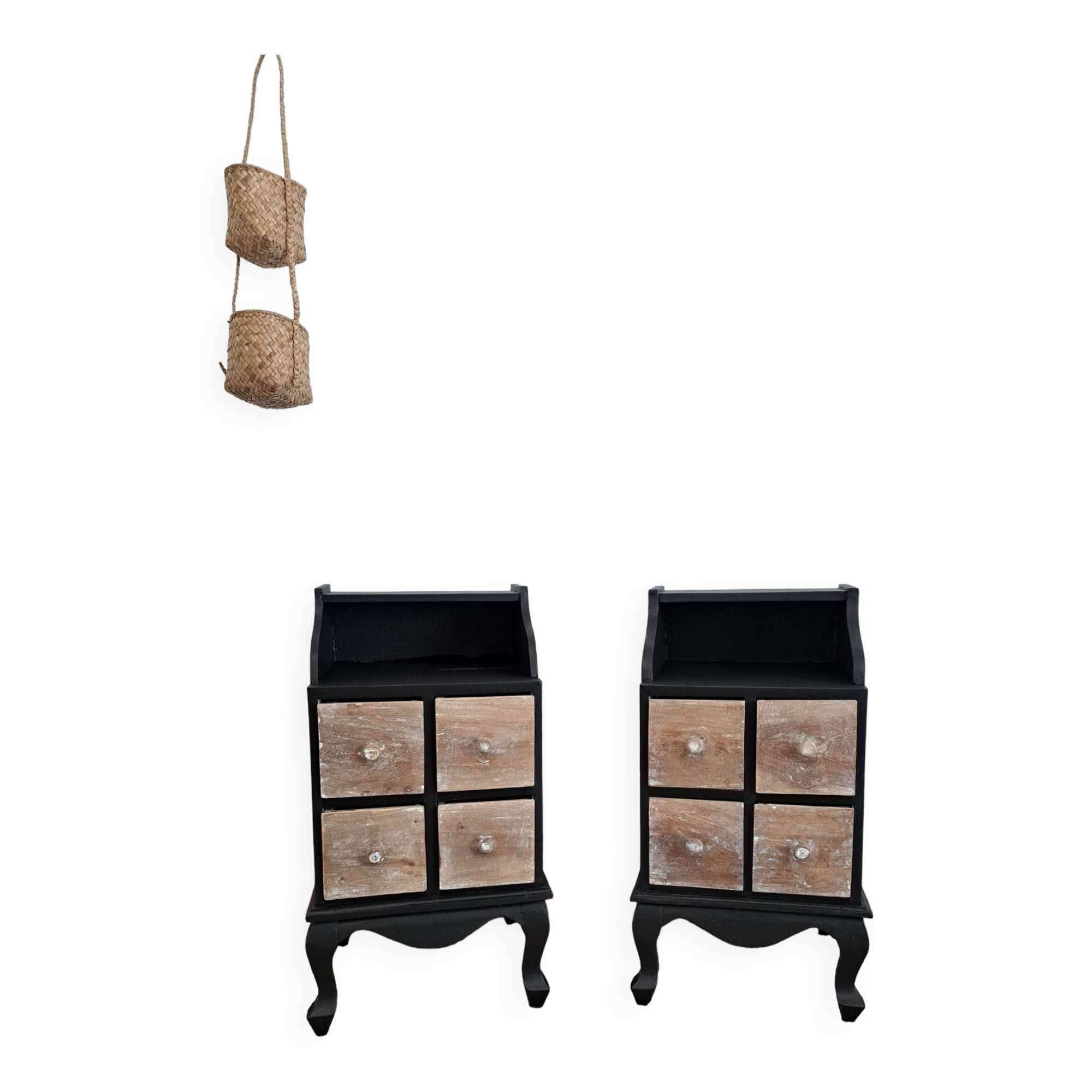 Pair of stylish bedside tables