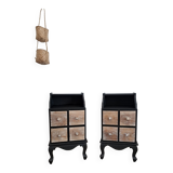 Pair of stylish bedside tables