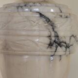 Alabaster lamp base - white stone lamp