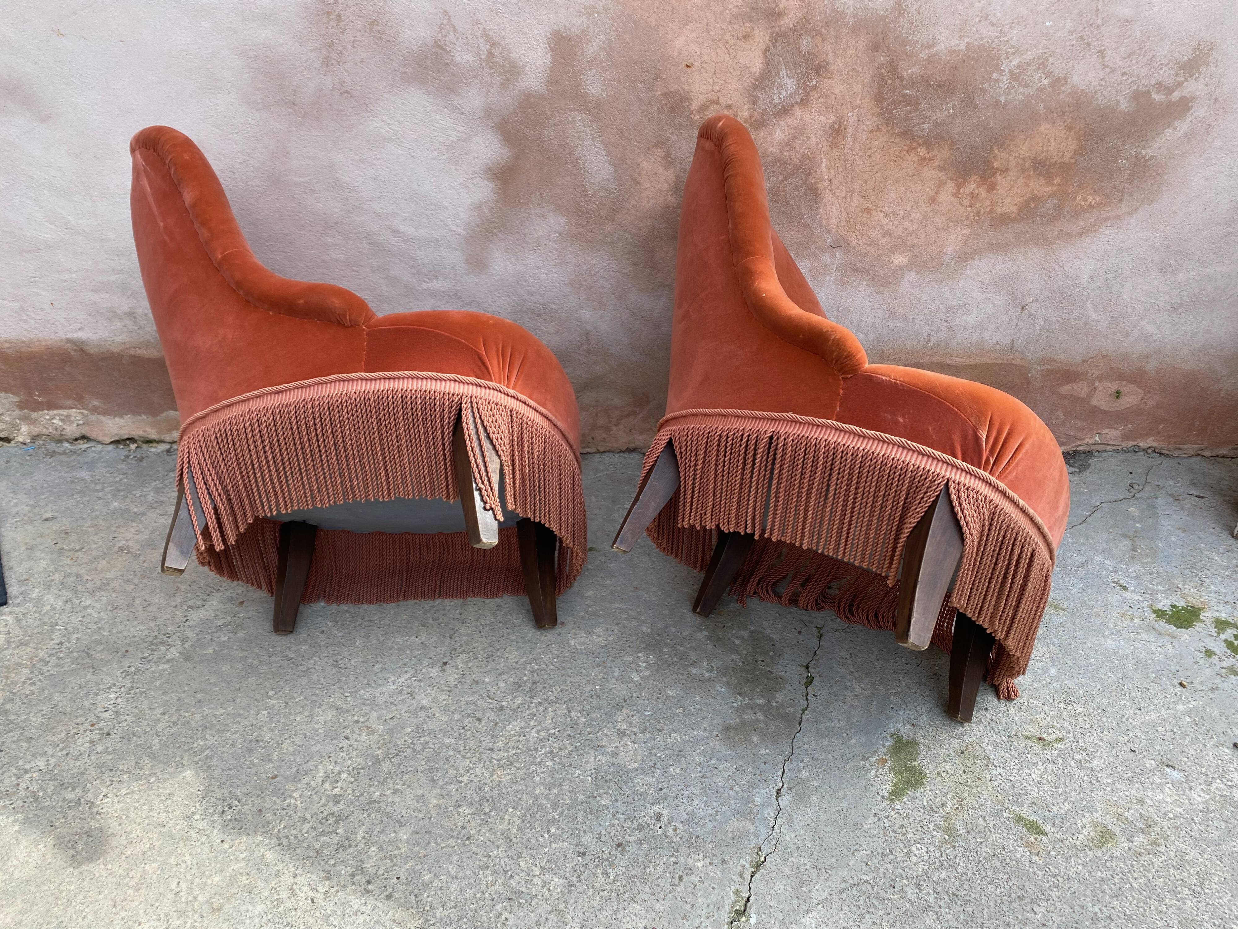 PAIR OF TOAD ARMCHAIRS