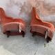 PAIR OF TOAD ARMCHAIRS