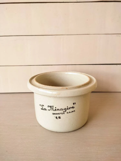 Vintage stoneware pot "La Ménagère".