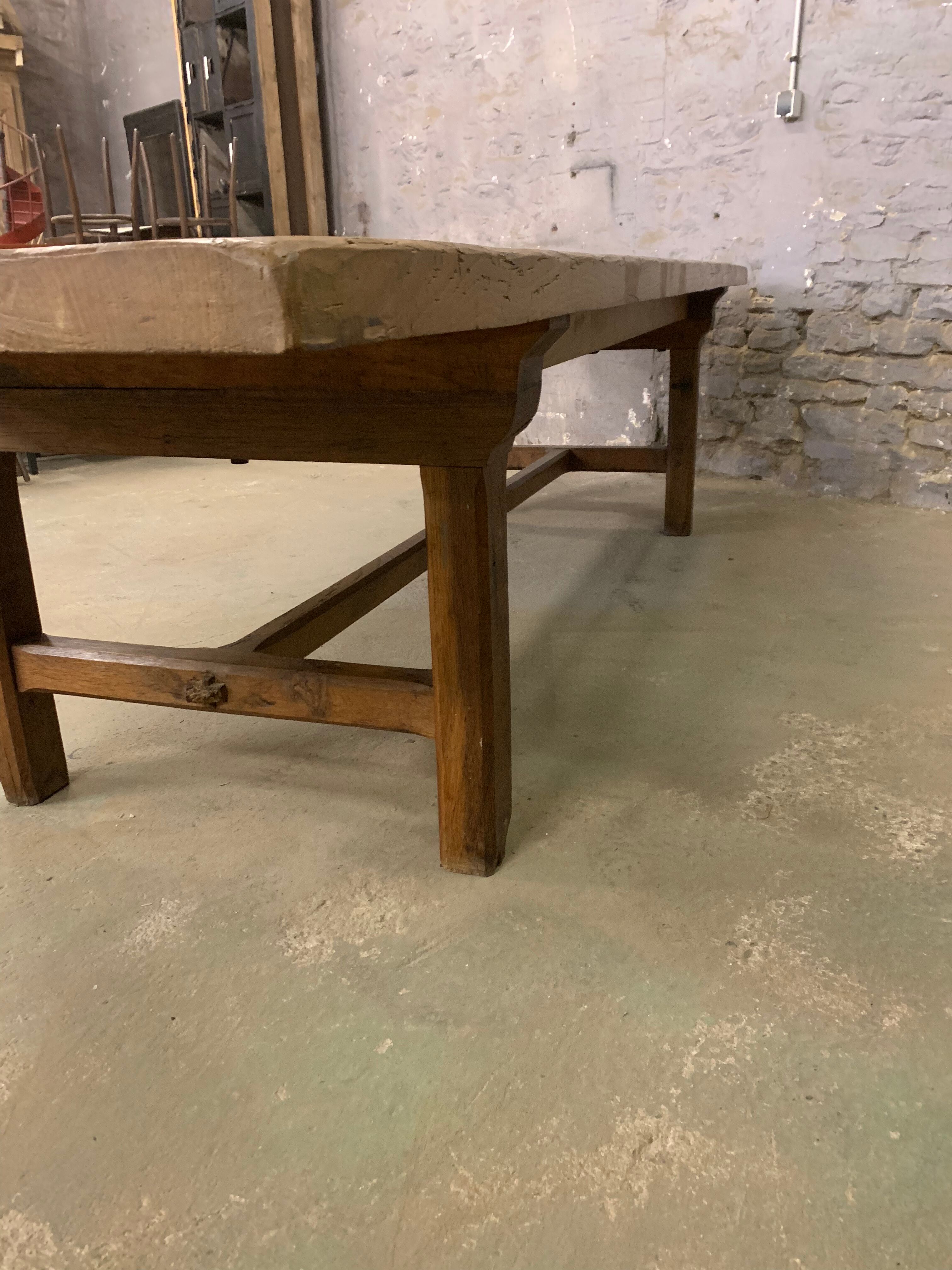 Old farm table 3.20 m elm and oak