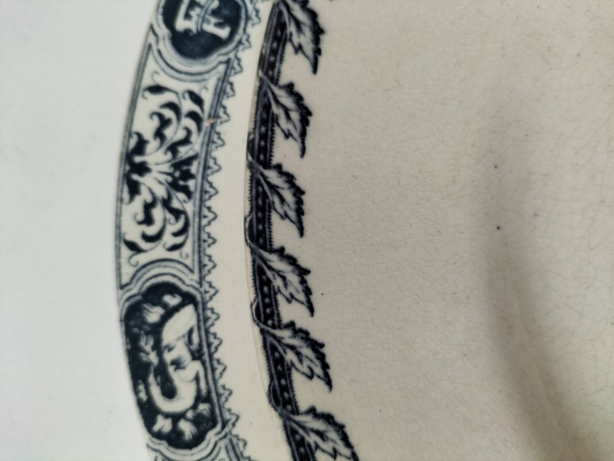 Pair of ironstone plates – Salins François Ier & KG