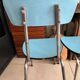 Pair of vintage blue Formica chairs