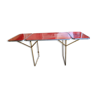 Table de camping pliante vintage avec rallonge