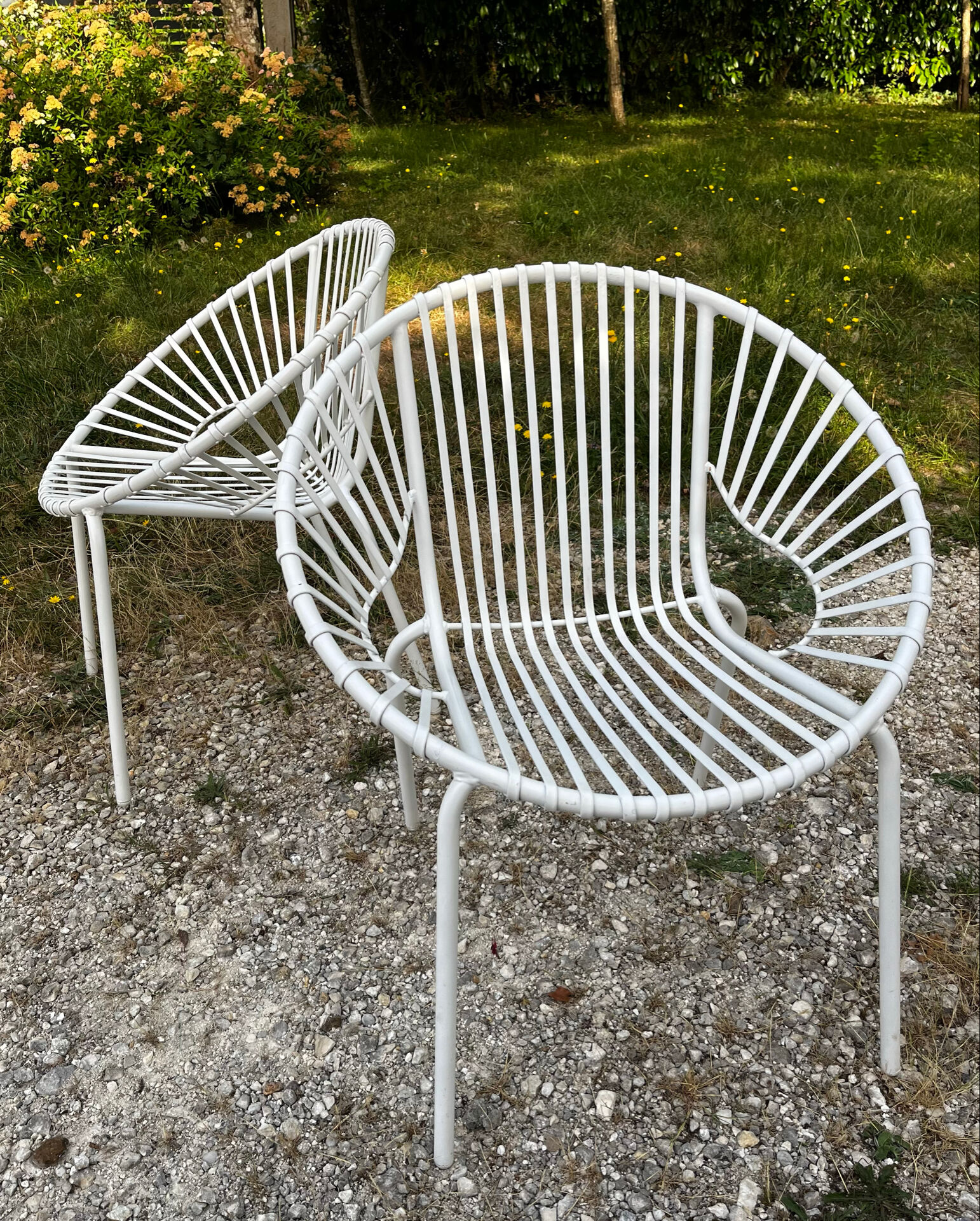 Paire de fauteuils de jardin vintage