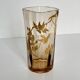 Vase en cristal à décor doré de branches et d'oiseaux, fin XIXe siècle