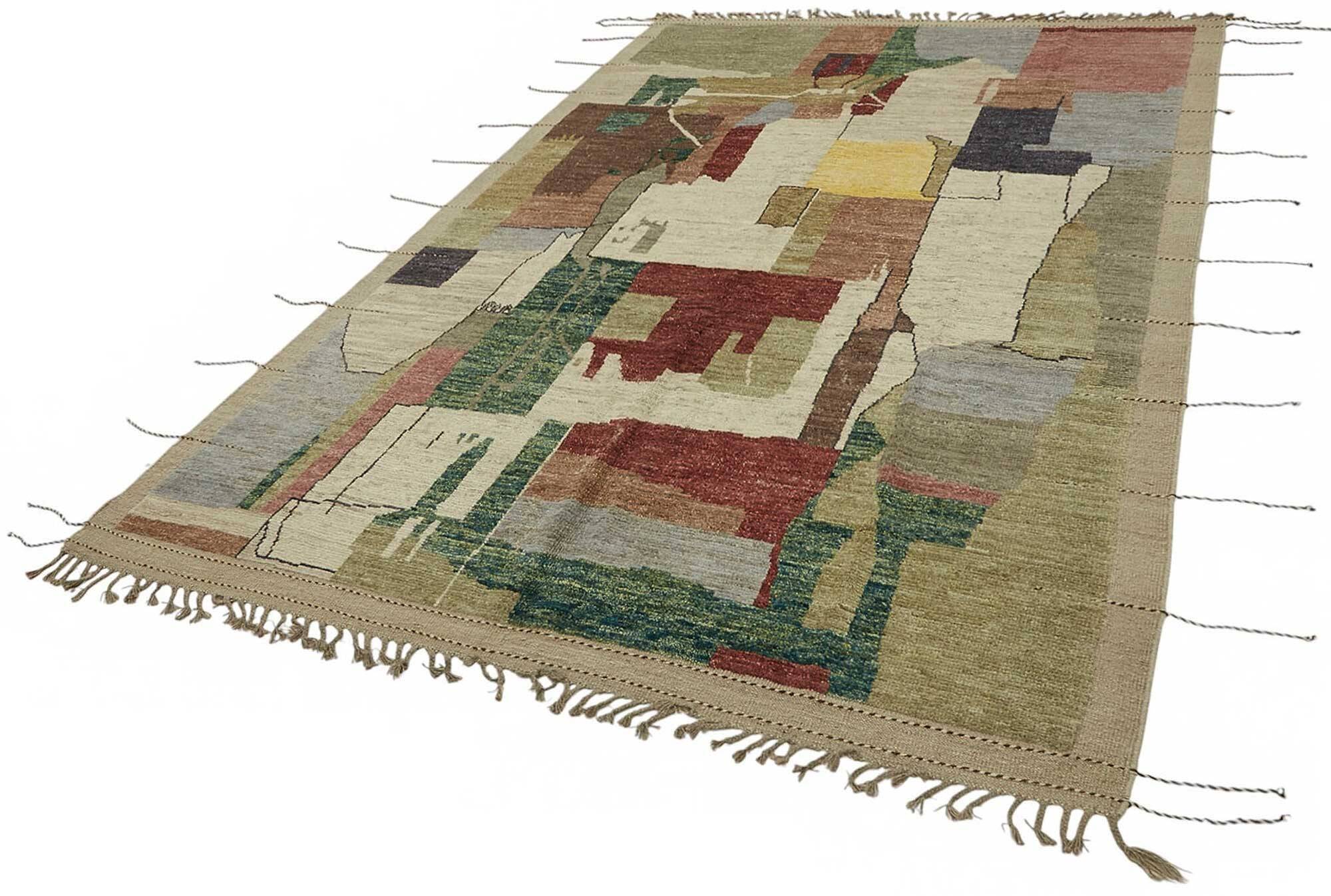 Handmade Turkish One of a Kind 203 cm x 310 cm Multicolor Wool Carpet