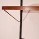 Scandinavian teak and brass metal shelf