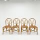 4 rattan chairs from the 1970s