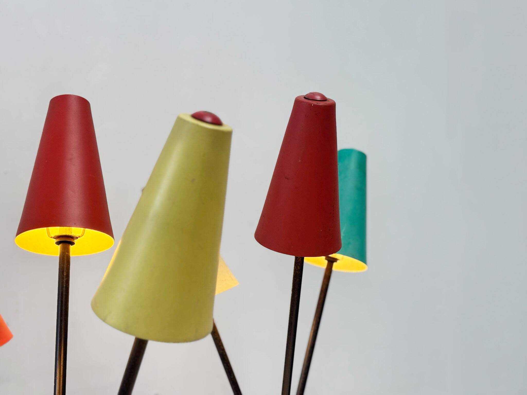Set of two colorful table lamps
