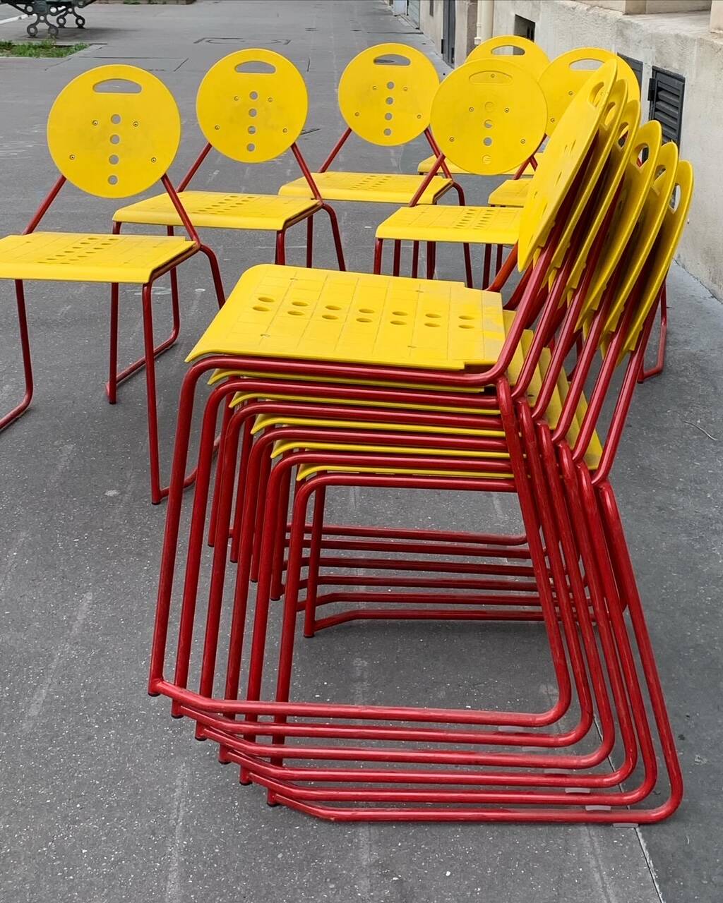 twelve “Charlie” chairs by Carlo Bimbi