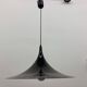 Vintage plastic meblo guzzini black trumpet hanging lamp , 1980’s