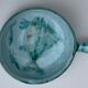 Caquelon, pan sign Humbert pittari vallauris model with blue glazed ceramic fish