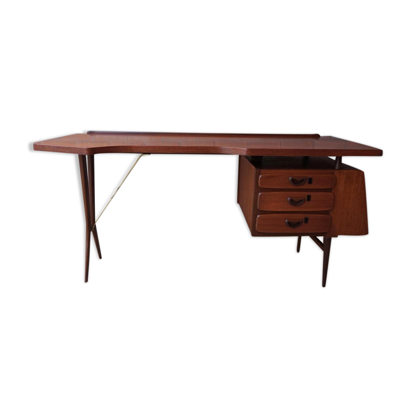 Mid-Century Dutch Modern Writing Desk by Louis Van Teeffelen for Wébé, 1950s