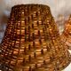 Old rattan candle holder lamps (X2)