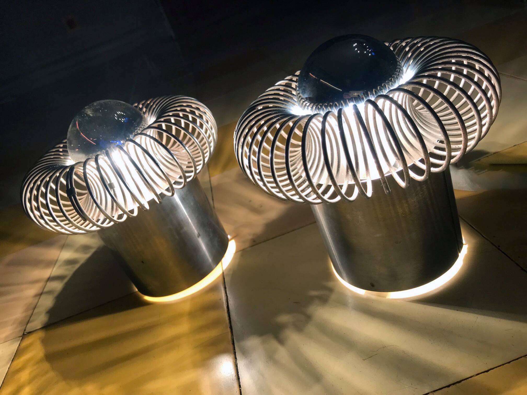 Vintage Wall Lights • Philippe Rogier • Oxar • Luminox • Space Age • 1972