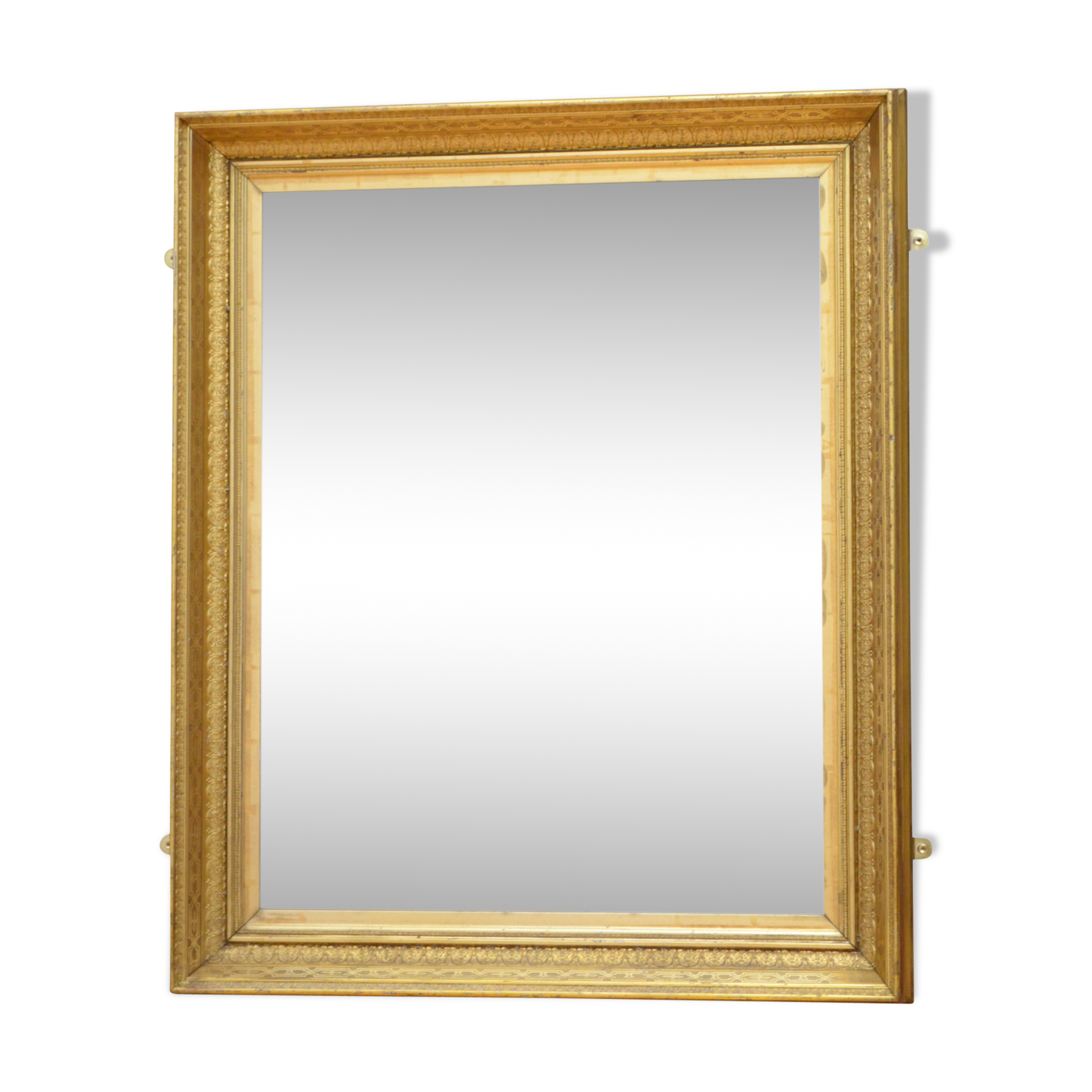 Miroir mural en bois doré français - 86x105cm