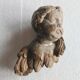 Gilded and silvered wooden angel's head, 18th century