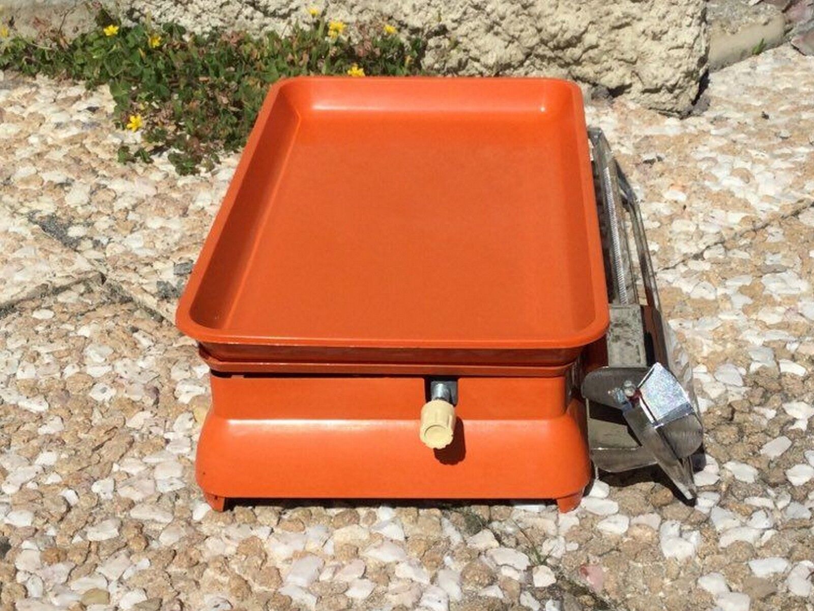Orange household slider scale terraillon vintage from the 70