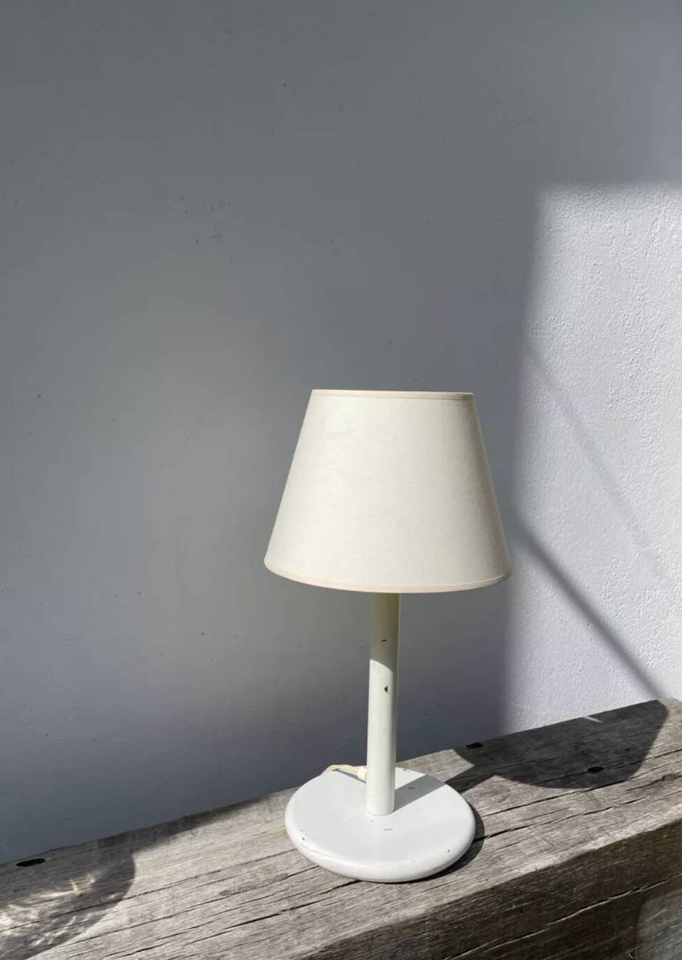 Industrial white metal lamp 1980