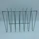Chrome metal Z magazine rack