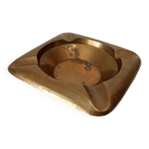 Vintage designer ashtray in solid gold brass