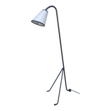 LIX Floor lamp base in raw steel with Caravan lampshade