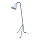 LIX Floor lamp base in raw steel with Caravan lampshade