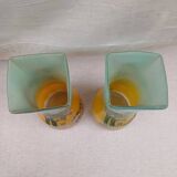 Legras - pair of enamelled glass vases 1900 signed perfect condition